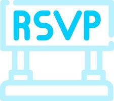 diseño de icono creativo rsvp vector