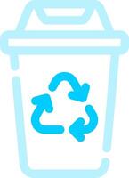 diseño de icono creativo de papelera de reciclaje vector