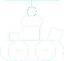 Conveyor Robot Creative Icon Design vector