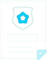 policía certificado creativo icono diseño vector
