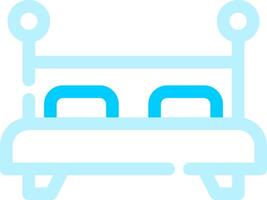 Double Bed Creative Icon Design vector