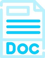 diseño de icono creativo de formato de archivo doc vector