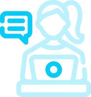 Blogger Creative Icon Design vector