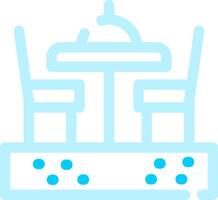 Dining Table Creative Icon Design vector