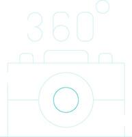 360 Camera Creative Icon Design vector