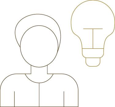 Thinking Creative Icon Design vector
