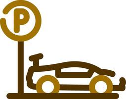 Parking Area Creative Icon Design vector