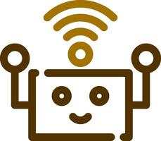 Robot Assistant Creative Icon Design vector