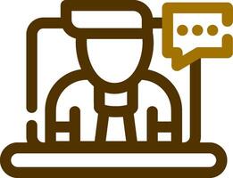 Online Interview Creative Icon Design vector