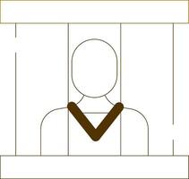 Prisoner Creative Icon Design vector