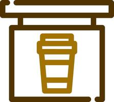 café tienda creativo icono diseño vector