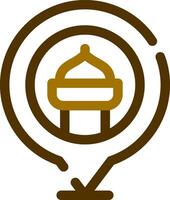 Mosque Pin Creative Icon Design vector