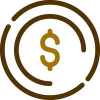 Dollar Coin Creative Icon Design vector