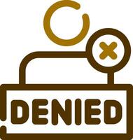 Denied Creative Icon Design vector