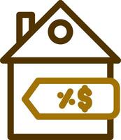 House Sale Creative Icon Design vector