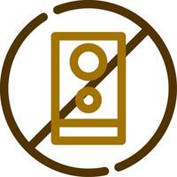 No Phone Creative Icon Design vector