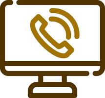 Phone Call Creative Icon Design vector