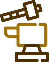 Hammer and anvil Creative Icon Design vector