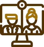 Online Interview Creative Icon Design vector