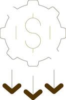 Low Startup Cost Creative Icon Design vector
