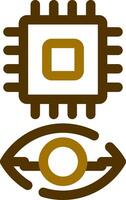 Eye Augmentation Creative Icon Design vector