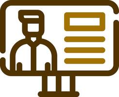 Online Lecture Creative Icon Design vector