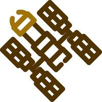 Space Station Creative Icon Design vector