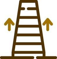 diseño de icono creativo de escalera mecánica vector