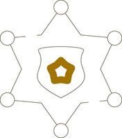 Sheriff Badge Creative Icon Design vector