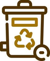 Trash Bin Creative Icon Design vector