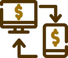 Online Transfer Creative Icon Design vector