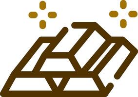 Gold Ingots Creative Icon Design vector