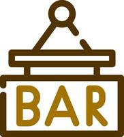 Bar Sign Board Creative Icon Design vector