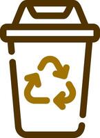 Recycling Bin Creative Icon Design vector