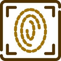 Fingerprint Scan Creative Icon Design vector