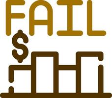 Business Fail Creative Icon Design vector