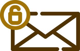 desbloquear el diseño de iconos creativos de correo electrónico vector