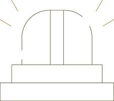 Police Flashlight Creative Icon Design vector