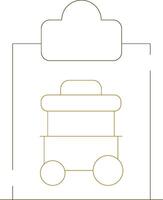 Cart Registration Creative Icon Design vector