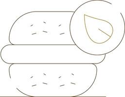 Vegan Burger Creative Icon Design vector