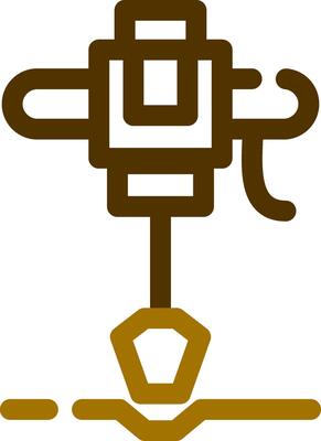 Road Drill Creative Icon Design