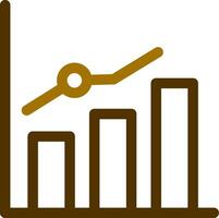 Growth Chart Creative Icon Design vector