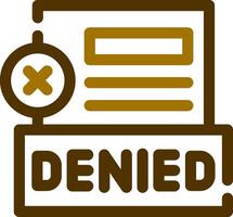 Denied Creative Icon Design vector