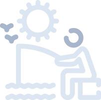 Summer Fishing Creative Icon Design vector