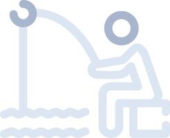 Shore Fishing Creative Icon Design vector