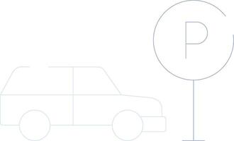 Taxi estacionamiento creativo icono diseño vector