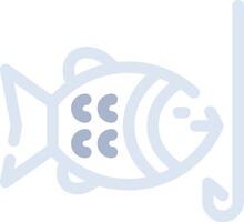 Hooked Fish Creative Icon Design vector