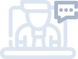 Online Interview Creative Icon Design vector