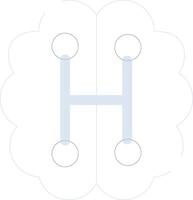 Humanoid Robot Creative Icon Design vector