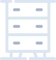 Chest of Drawers Creative Icon Design vector